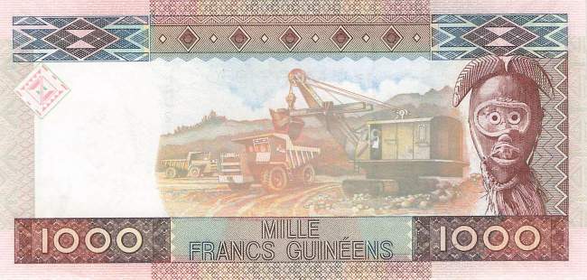 1000 Francs Guinéens Gedenkausgabe 2010